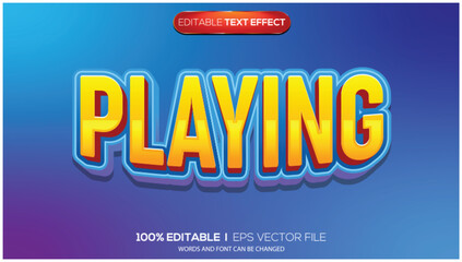 3d text effect playing theme