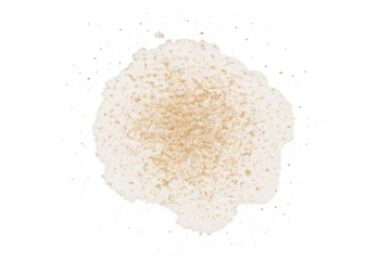 Dry granular powder isolated on transparent background