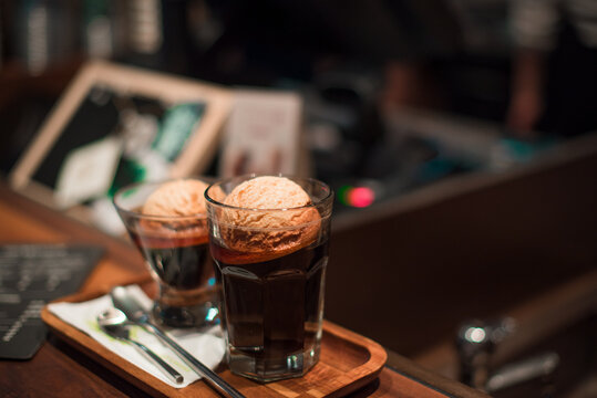 Starbucks Summer Beverage With Ice Cream Dessert