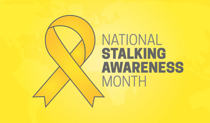 National Stalking Awareness Month Background Illustration