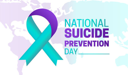 National Suicide Prevention Day Modern Background Illustration