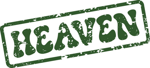 Grungy Heaven text stamp symbol for spiritual concepts or divine belief systems