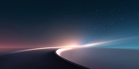 abstract space background of tech lines on surface and stars with space for text