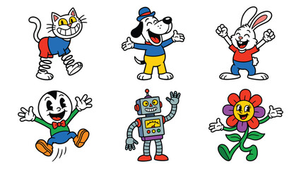Fototapeta premium Cute Cartoon Animal Characters for Kids Books Education and Entertainment
