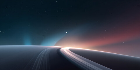 abstract space background of tech lines on surface and stars with space for text