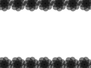 エレガントな黒い花のフレーム