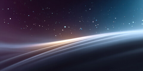 abstract space background of tech lines on surface and stars with space for text