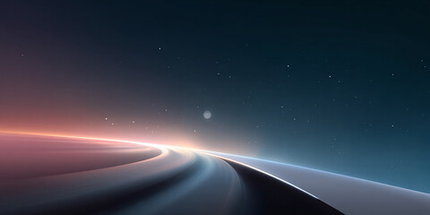 abstract space background of tech lines on surface and stars with space for text