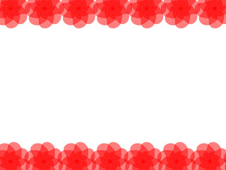 エレガントな赤い花のフレーム