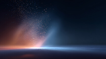 abstract space background of tech lines on surface and stars with space for text