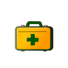 Obraz premium First Aid Kit in Flat Vector Style for Emergency Safety