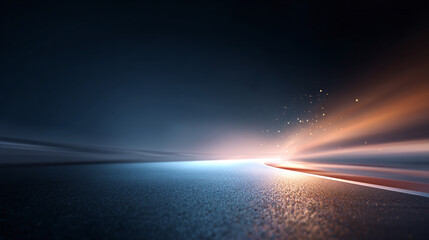 abstract background of tech lines and racing track with space for text