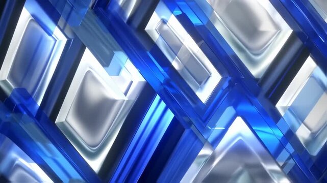 Abstract geometric shapes in shades of blue and gray