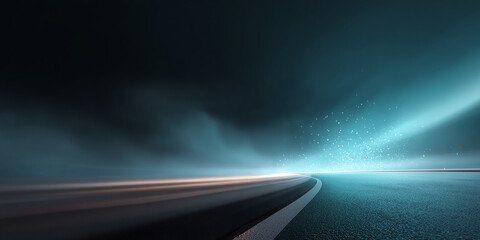 abstract background of tech lines and racing track with space for text