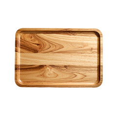 A smooth, light wood serving tray with rounded corners and a natural grain pattern.