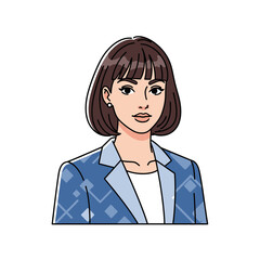 Fototapeta premium Illustration of a businesswoman with a professional attire and confident expression
