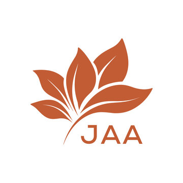  Modern Abstract Botanical Logo with Leaf Motif and Letter mark "JAA " JAA  Later Logo, 
