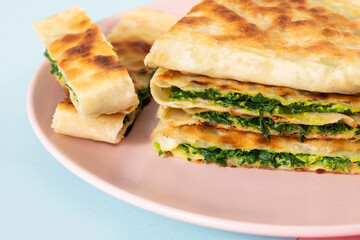 Yellow Leek Pancake Pockets Breakfast Snack