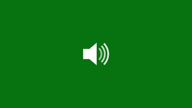 speaker icon animated on black background, Animation of speaker volume, Microphone, sound Voice animated with speaker icon animation stock video.