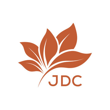  Modern Abstract Botanical Logo with Leaf Motif and Letter mark "JDC " JDC  Later Logo, 
