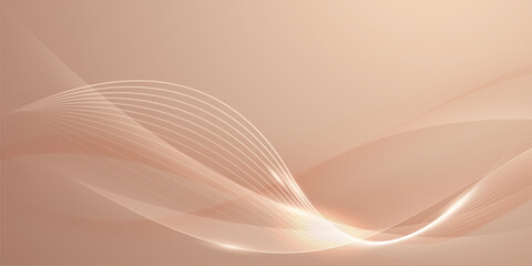 Vector illustration of a golden wave background with elements that create a luxurious effect.