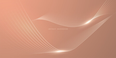 Vector illustration of a golden wave background with elements that create a luxurious effect.
