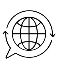 Fototapeta premium Global communication international exchange network symbol.