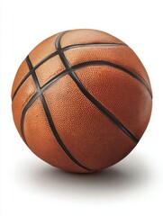Fototapeta premium Classic Basketball on White Background