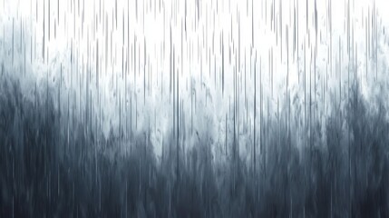 vertical rain streaks and misty smoky gradient from bright top to dark bottom, evoking a cold, somber and contemplative mood
