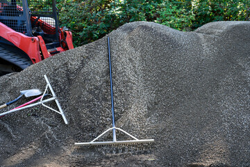 Red Front Loader Tractor And