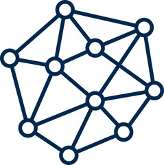 Neural Network AI Icon for Machine Learning and Data Analysis