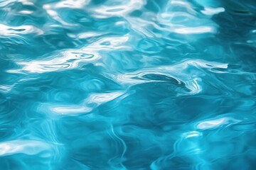 Fototapeta premium turquoise water surface with gentle ripples and soft light reflections, serene and calming abstract aquatic texture
