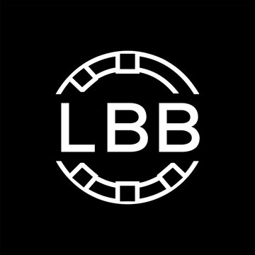 Clean Line Art Monogram Emblem for Brands, LBB Later Logo, Unique Letter Logo with Circular Motif,
