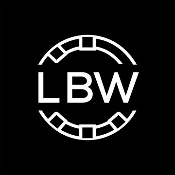 Clean Line Art Monogram Emblem for Brands, LBW Later Logo, Unique Letter Logo with Circular Motif,
