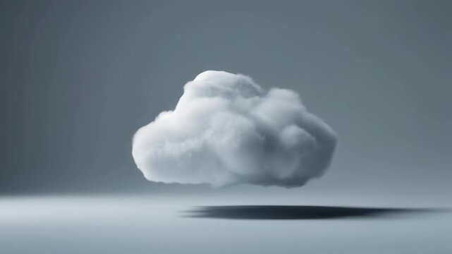  &ldquo;Solid marble block shaped like a fluffy cloud, floating gently with soft shadows,