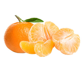 a vibrant photograph of a whole mandarin orange accompanied by juicy segments on a dark background, creating a visually appealing and mouth-watering image.