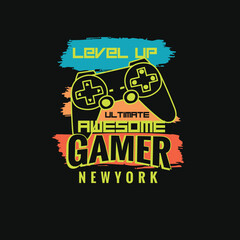 Awesome Gamer new york urban street wear graphic design.eps © Saranya