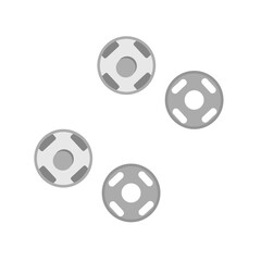 裁縫用のスナップボタンのイラスト素材