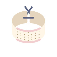 裁縫用指貫のシンプルなイラスト