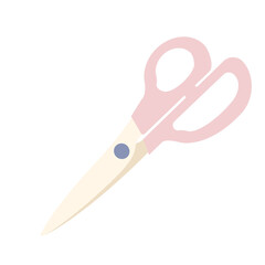 裁縫用の裁ちばさみのシンプルなイラスト素材