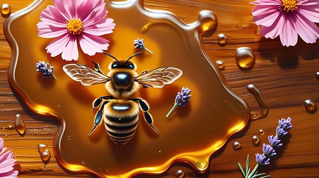 honey bee and flower