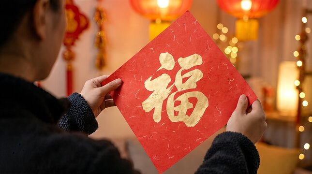 Chinese New Year Fu Character Decoration.