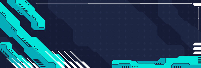 Abstract Modern Tech Background Minimal Geometric Circuit Pattern with Neon Blue Accents