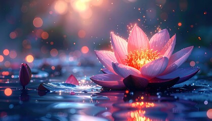 moon eclipse - planet red blood with clouds.