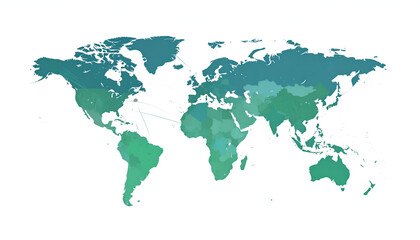 World Map - A Detailed and Colorful Geographic Representation. © Heru