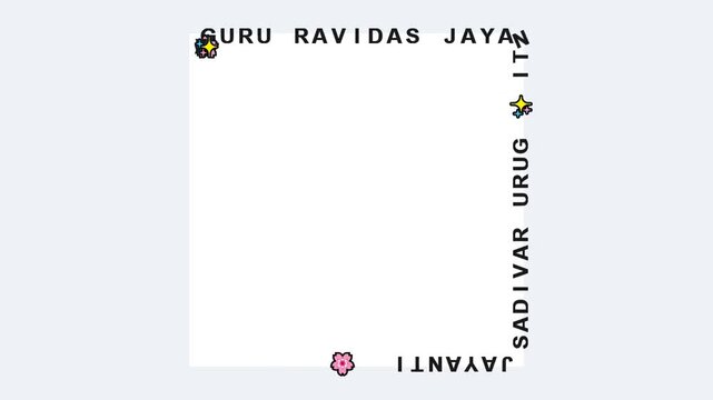 Guru Ravidas Jayanti celebration text animation sequence.