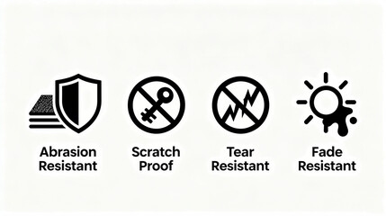 Wear resistant, scratch resistant and other elements represent the characteristics of tear resistant and fade resistant items, suitable for daily use promotional materials.
