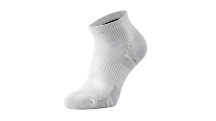 Gray athletic sock with arch support and cushioning