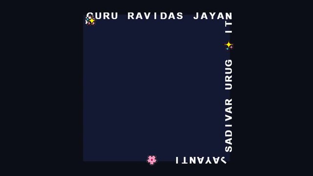 Guru Ravidass Ji Birthday Celebration Typography Animation.