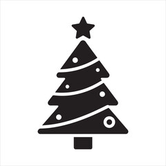 Christmas tree glyph icon